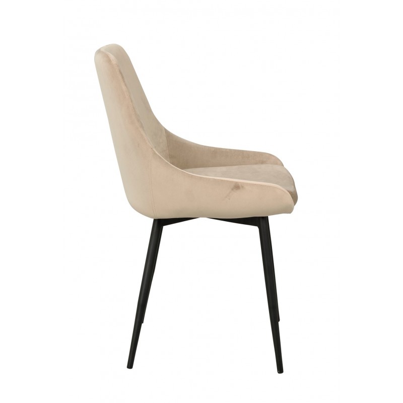 RO Sier Dining Chair Beige Velvet